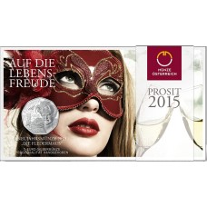 Oostenrijk 5 Euro 2015 Die Fledermaus Zilver BU Blister Oostenrijk 5 Euro 2015 Die Fledermaus Zilver BU Blister
